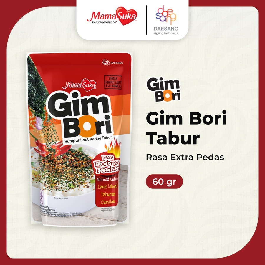 

MamaSuka Gim Bori 60gr Ras Extra Hot / Bon Nori Extra Hot Kemasan Pouch