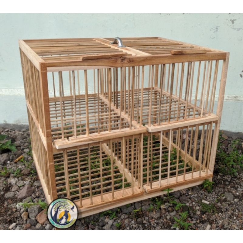 DONGDANG KAYU JATI BURUNG MERPATI 4 PINTU (Sudah Paking Kayu)