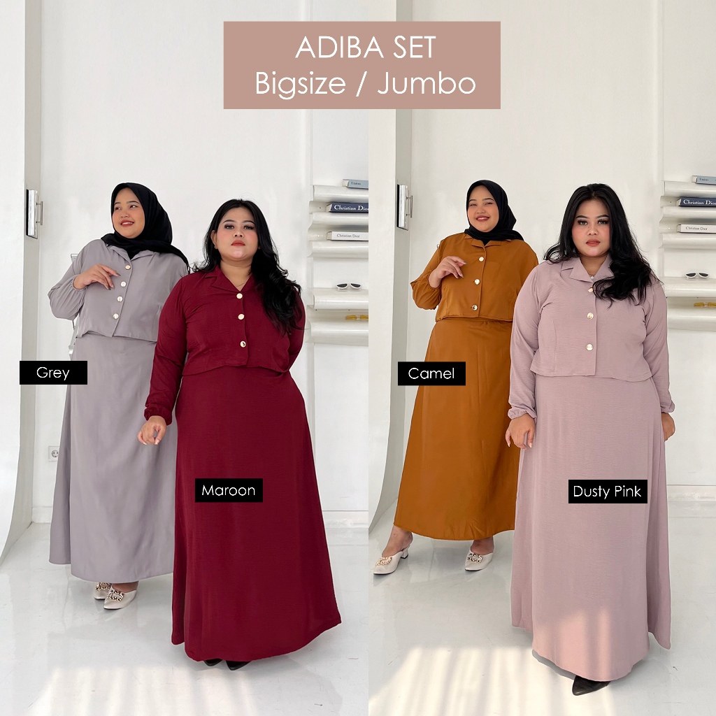 MOKMOK - ADIBA SET DRESS BigSize JumboSize
