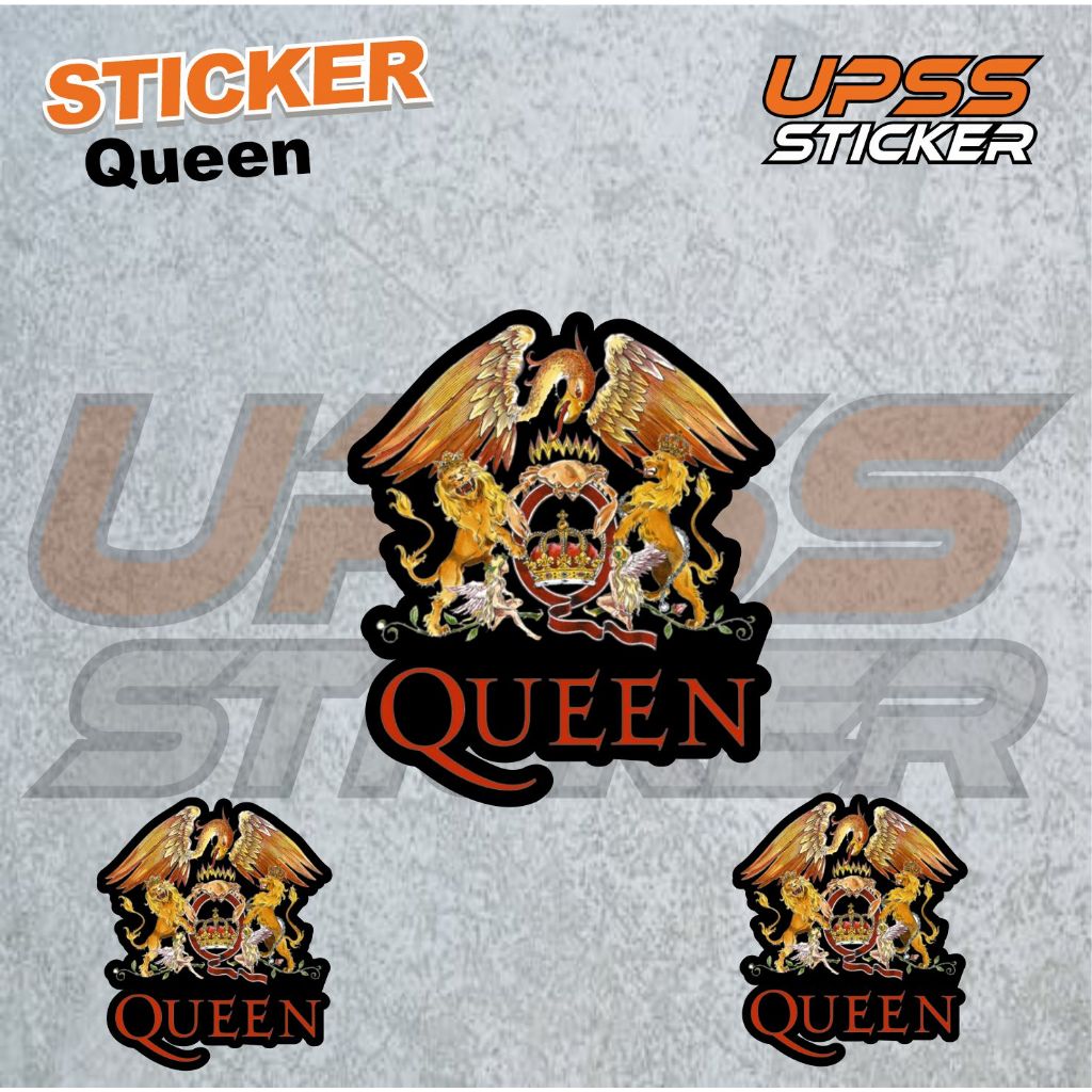 

Stiker Sticker Queen Logo Case Phone Logo Brand Band Aesthetic Journal Clothing Basic Casing Striping Tempel Label Merk Dinding Graftac Vinyl High Quality decal