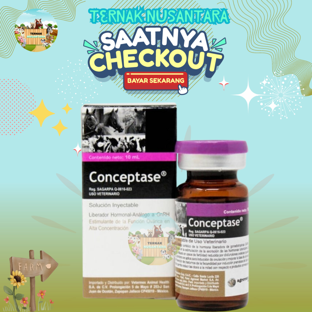 CONCEPTASE 10 ML BY AGROVET - Hormon Kesuburan Dan Gangguan Reproduksi Hewan (Buserelin GNRH)