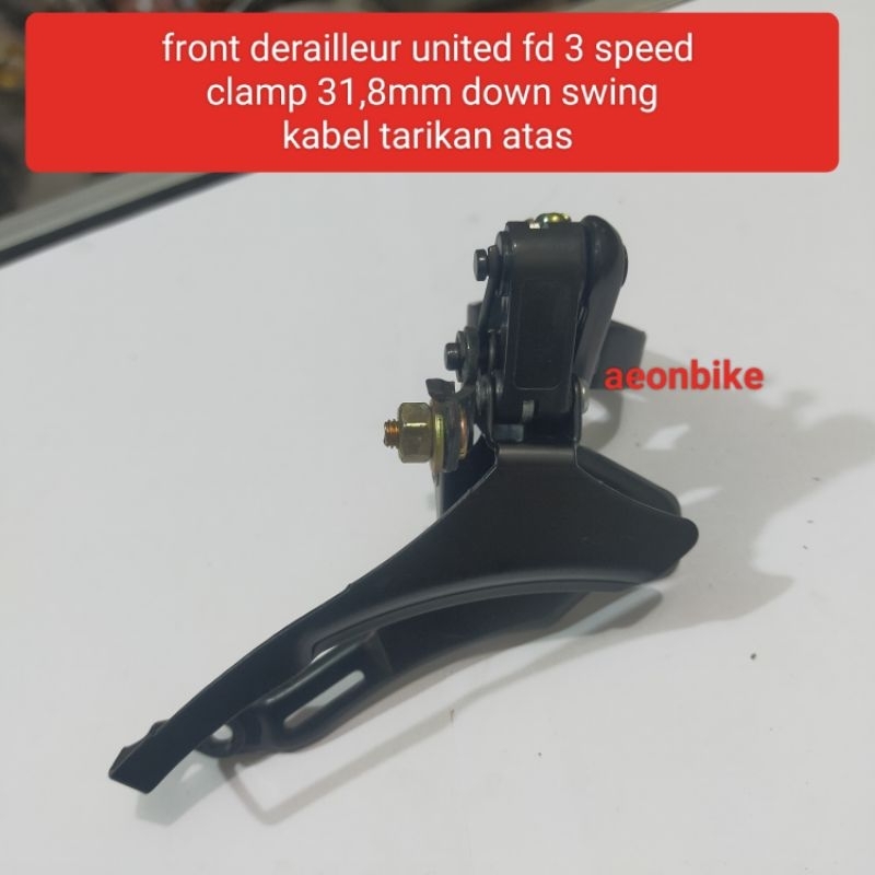 fd 3 speed united  operan gigi tengah/ depan sepeda MTB roadbike front derailleur united  pengatur g