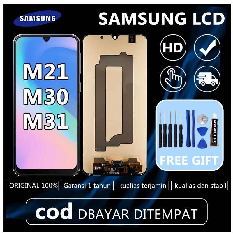 100% ORIGINAL LCD FULLSET TOUCHSCREEN SAMSUNG M21 M30 M31 ORIGINAL INCELL