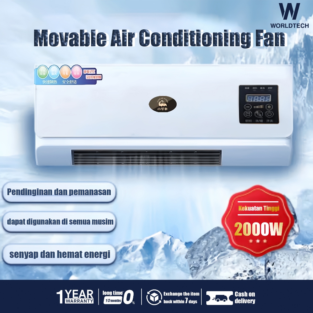 AC Portable  AC mini portabel pemanas dan pendingin dua fungsi multifungsi yang dipasang di dinding 