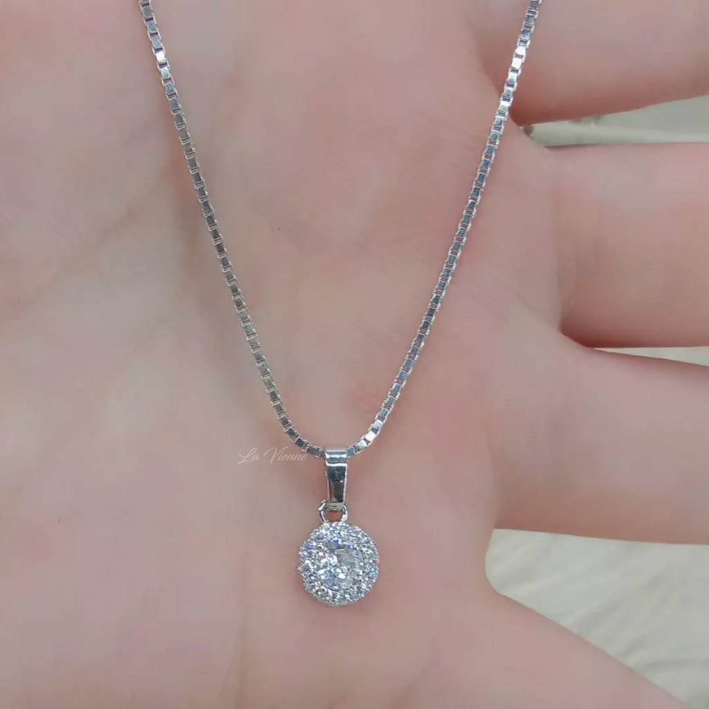 La Vienne - Xella - Liontin dan Kalung Titanium Wanita Anti Karat - Perhiasan Perempuan Mewah Elegan