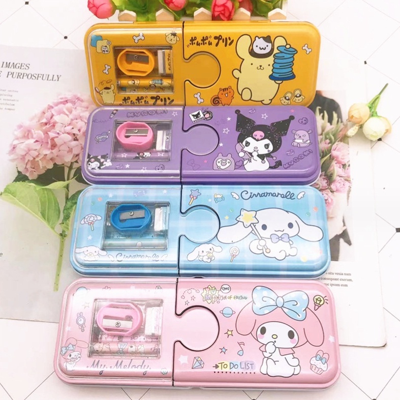 

LAGI VIRAL Kotak Pensil Anak Multifungsi Lengkap 2 Tingkat / Kotak Pensil Magnet Cinnamoroll