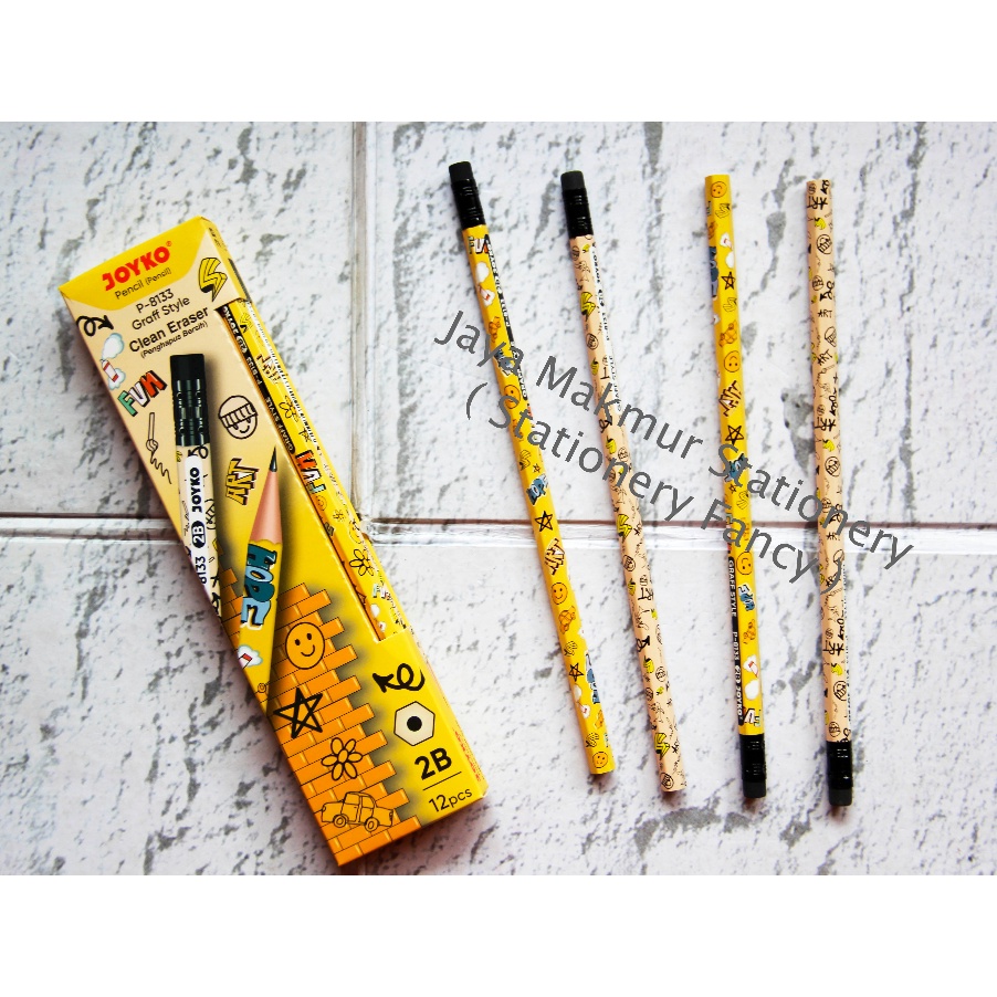 

Pensil 2B Clean Eraser Graff Style P8133 1 Lusin