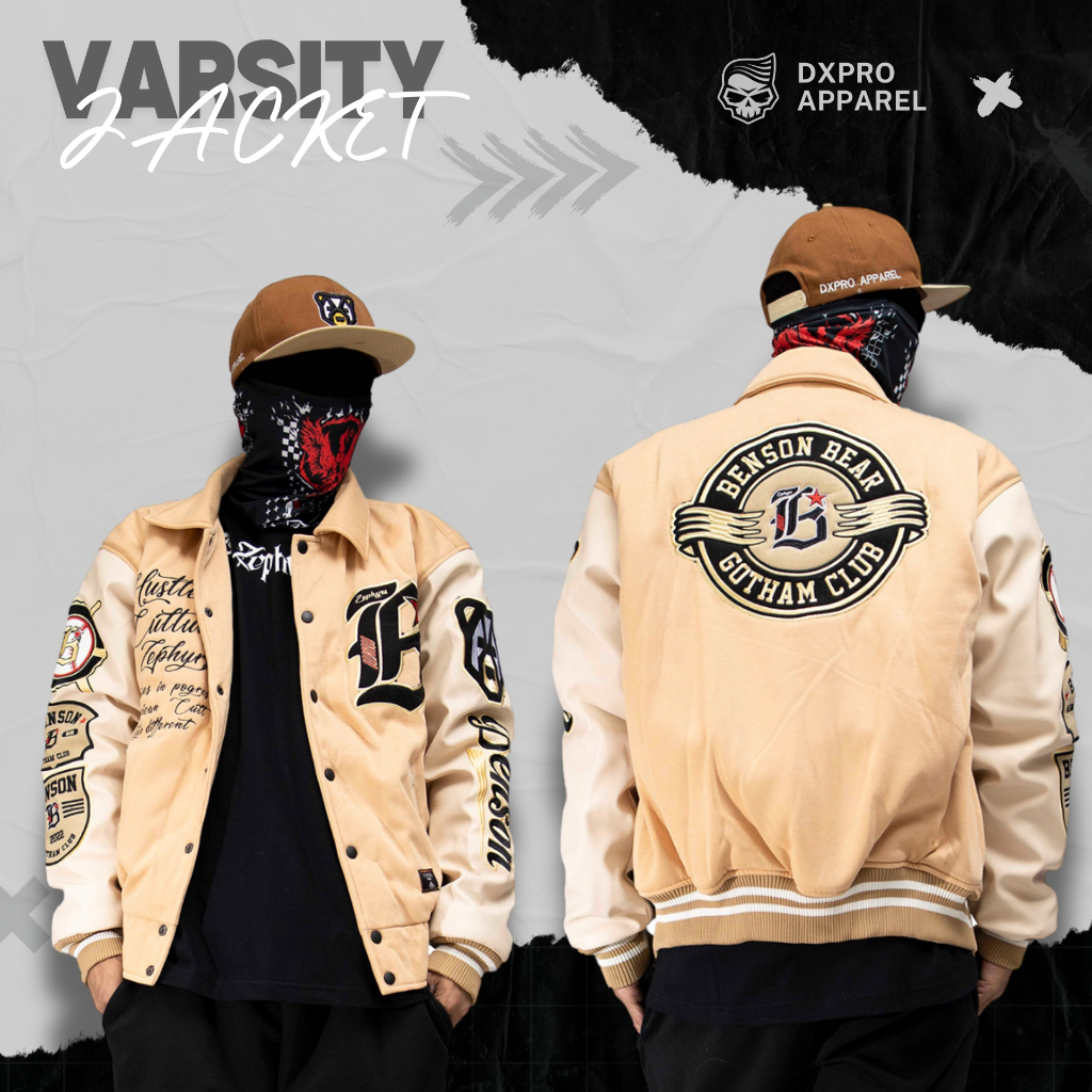 Varsity Jacket DXPRO BROWN BEAR FULL BORDIR