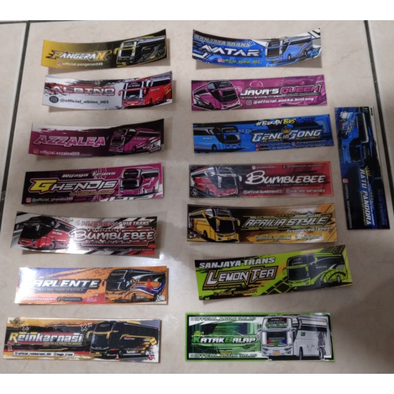 

stiker bus telolet random 15 pcs