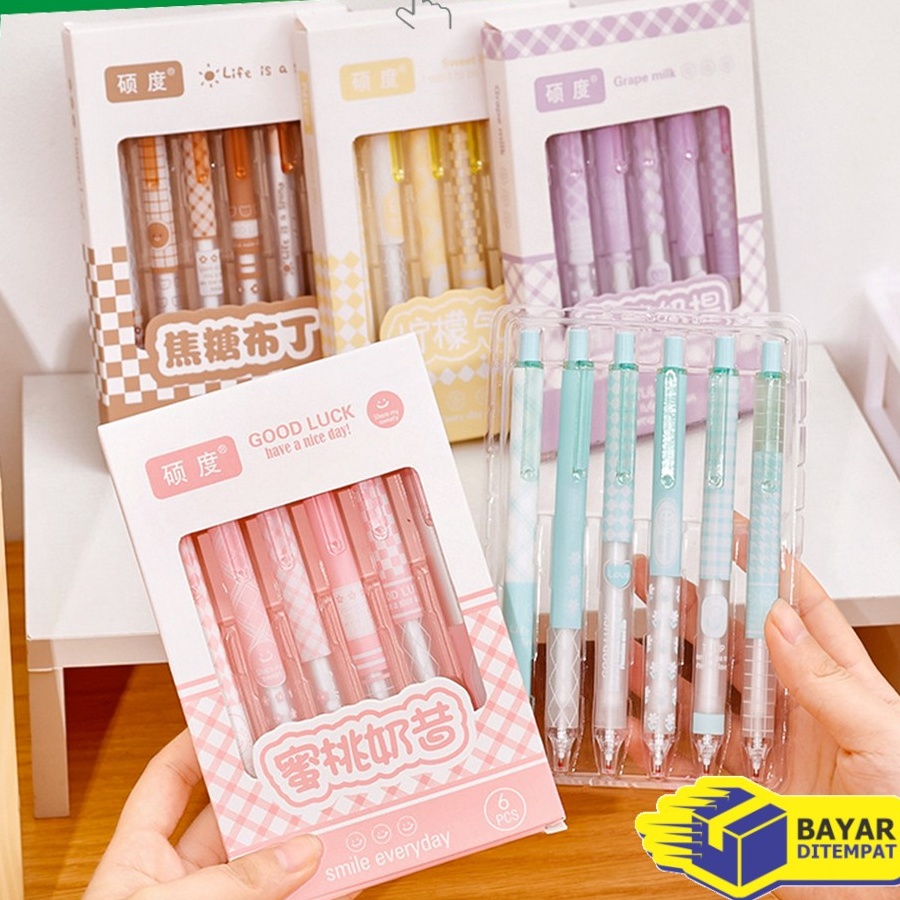 

SERU FHA69 Pulpen ST Set 6IN1 Motif Bunga 5MM Pena Mekanik Alat Tulis Perlengkapan Sekolah Retractable Pen Karakter Set Pulpen Cetek Import