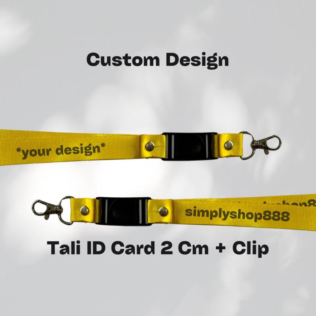 

Custom Tali ID Card / Lanyard 2 Cm + Clip
