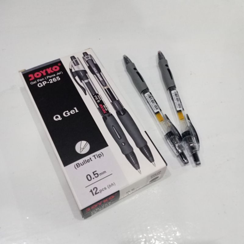 

(12 Pcs) 1 Pack Pulpen gel JOYKO GP-265 warna Hitam