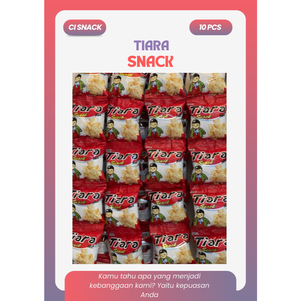 

Tiara Snack Jadul 1 Renceng Isi 10 Pcs - jajan pasar