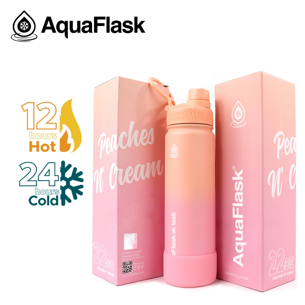 AquaFlask Dream Collection III Bottles 18oz / 22oz / 32oz / 40oz - Peaches n Cream