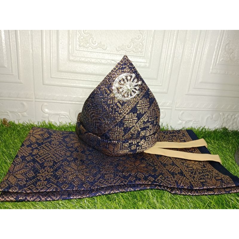 Set Tanjak Songket palembang terbaru/Tanjak+Rumpak Songket Palembang free bros