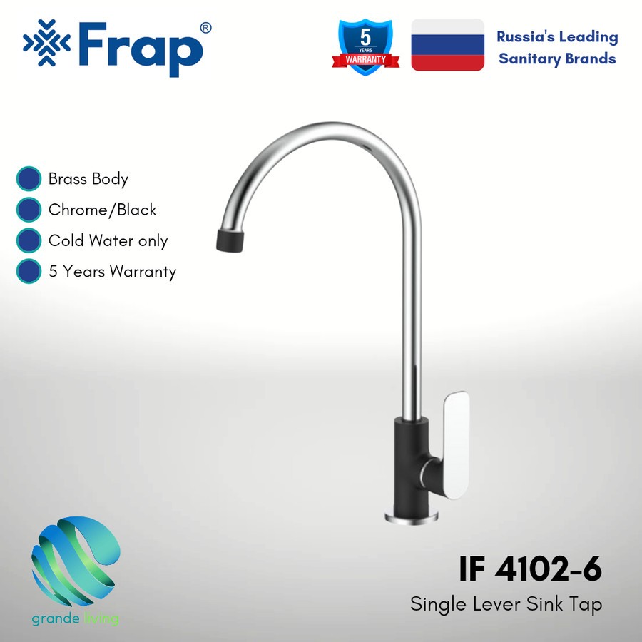 FRAP Kran Sink Dingin Kuningan Keran Dapur Meja IF 4102-6