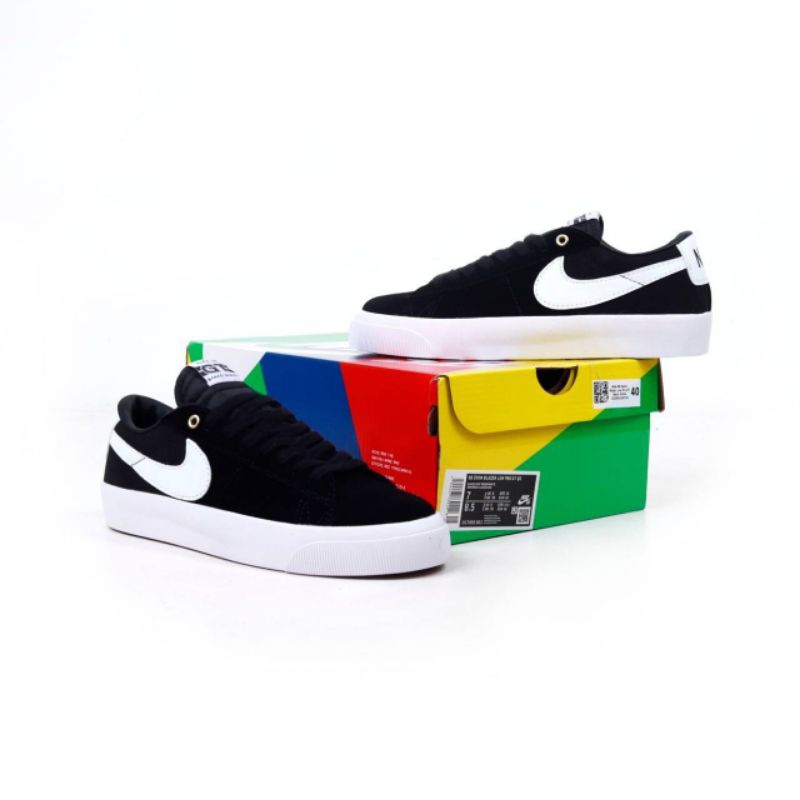 Sepatu Kets Nike SB Zoom Blazer Low Pro GT Black White | Brand New In Box | Proud Sneakers Official