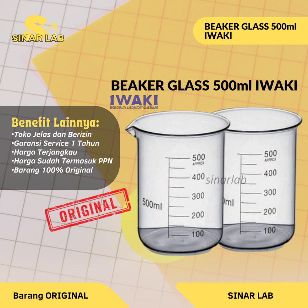 Beaker Glass / Gelas Kimia 500 ml IWAKI