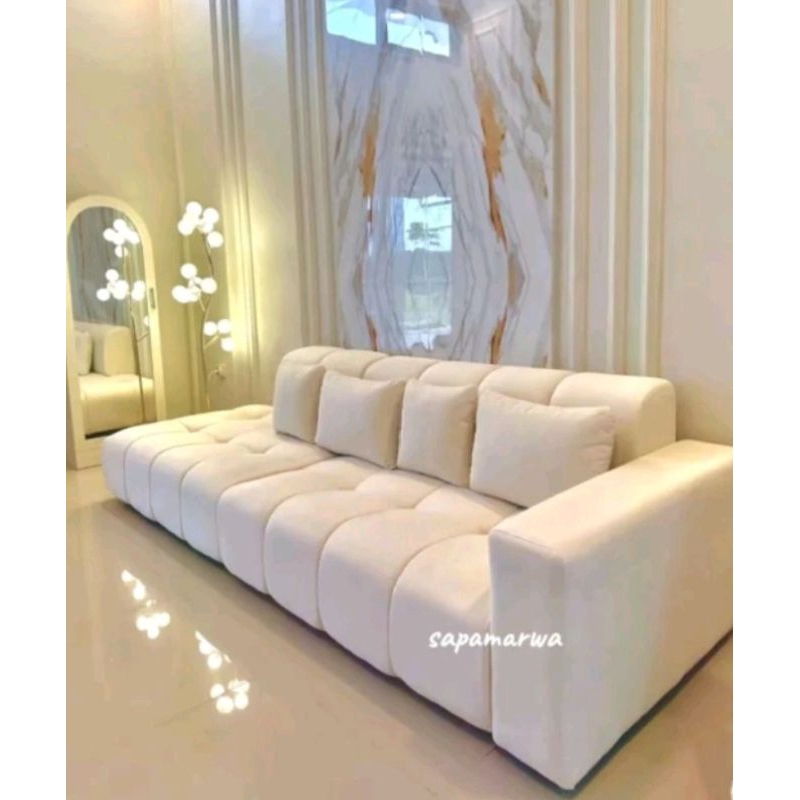 Sofa Minimalis 3 Seater / Sofa bed / Sofa Ruang Tamu / Sofa Jumbo / Sofa Minimalis Ruang Tamu / Sofa