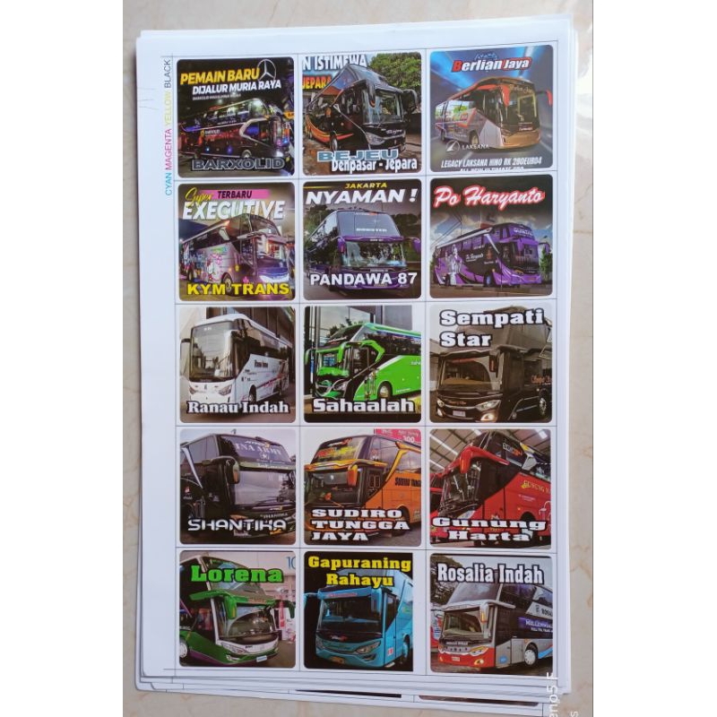 

60 PCS /10 LEMBAR STICKER BUS BASURI KIDS TELOLET