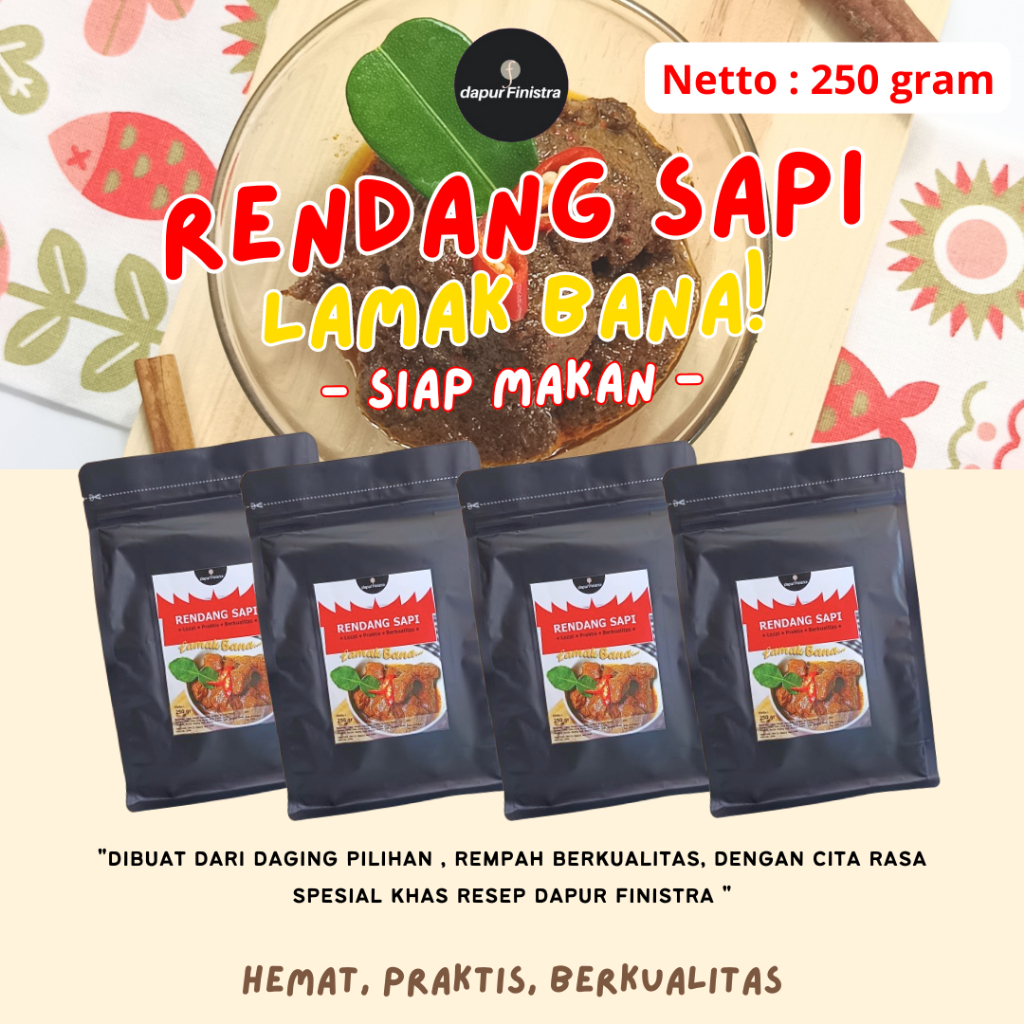 

Rendang Sapi, Lamak Bana! 250 gram by Dapur Finistra