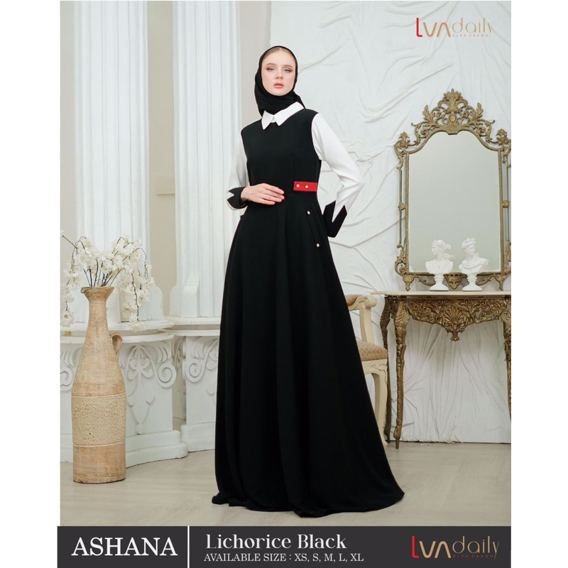 ASHANA DRESS LVA DAILY BY LVA FAUQO /DRESS HIJAB ELEGANT ORIGINAL MODERN PREMIUM