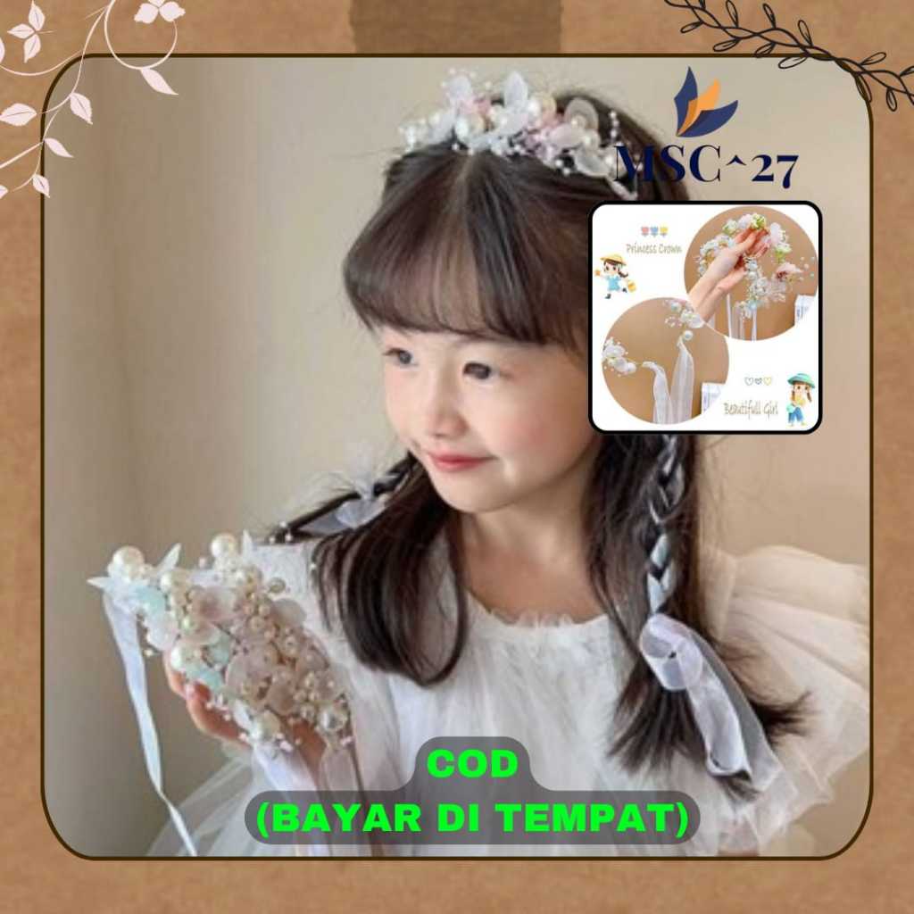 Bando Mahkota Bunga Bando Anak Dan Dewasa Bunga Mutiara Princess Korean Style