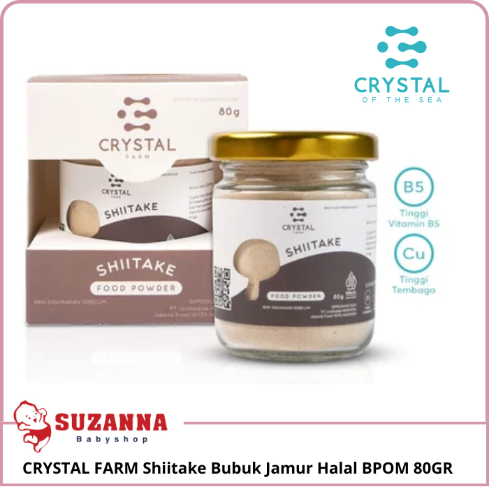 

CRYSTAL FARM Shiitake Bubuk Jamur Halal BPOM 80GR