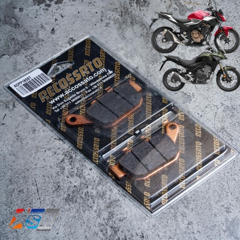 Kanvas Kampas Rem Belakang Accossato CB 500F CB 500X Sintered Original