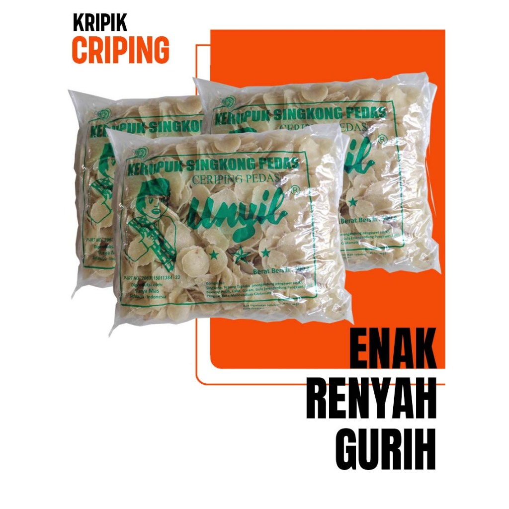 

Kerupuk singkong pedas Si Unyil 250gr / Kerupuk Keripik Ceriping Singkong Pedas Unyil / Krupuk Unyil