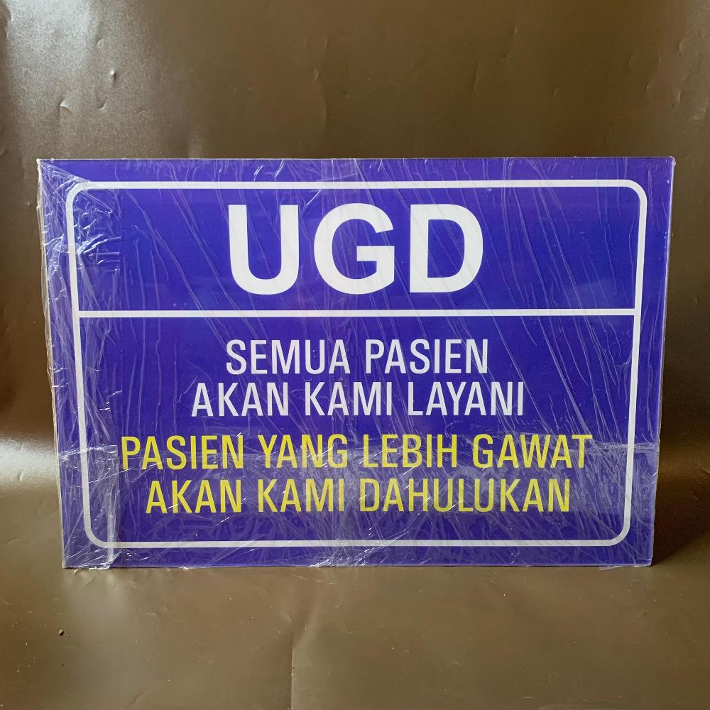 

Akrilik Tanda UGD | Papan Tanda Unit Gawat Darurat | Akrilik Informasi Pasien Rumah Sakit