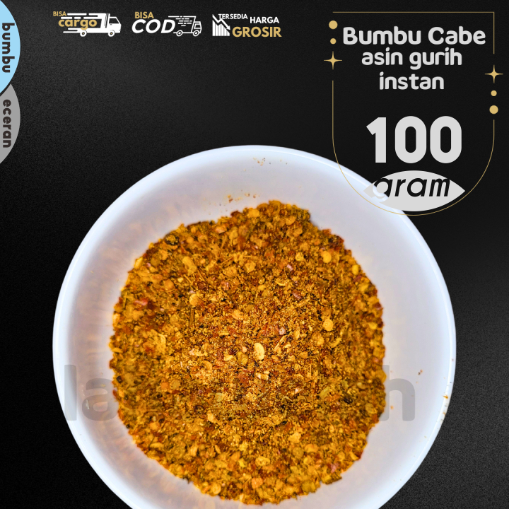 

Bubuk CABE ASIN 100gr GURIH POLOS untuk Bumbu Tunggal Keripik Keripik Viral by Lahawelah
