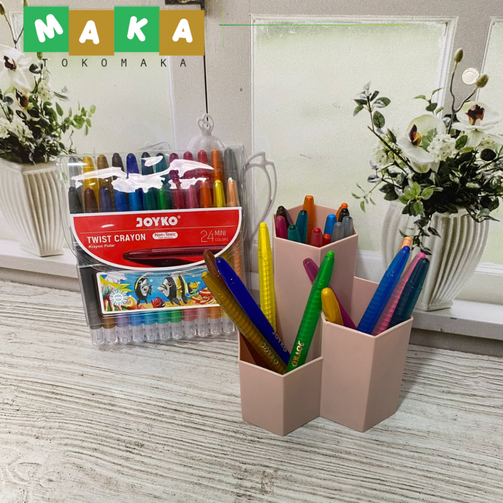 

KRAYON TWIST JOYKO MINI ISI 24 PCS KR-1388 crayon joyko isi 24 alat mewarnai menggambar