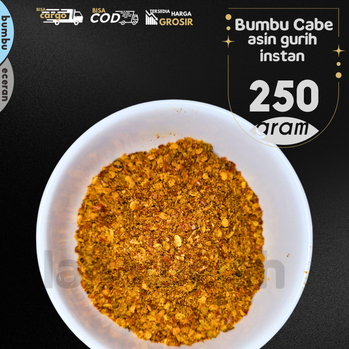 

Bubuk CABE ASIN 250gr GURIH POLOS untuk Bumbu Tunggal Keripik Keripik Viral by Lahawelah