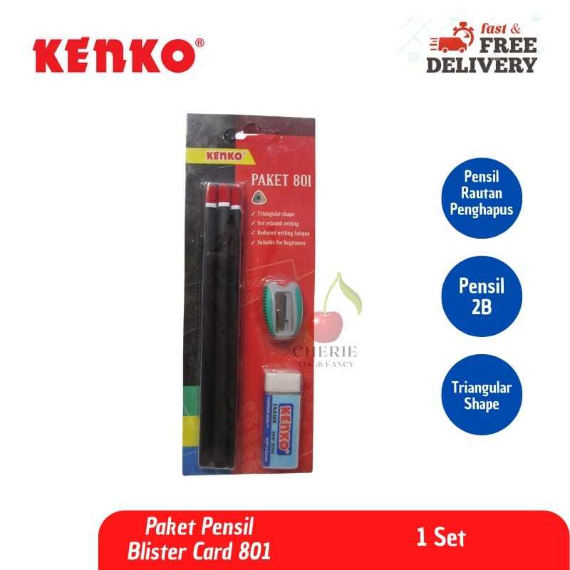 

Paket Pensil Kenko 801 - Blister card Pencil - Pensil Set