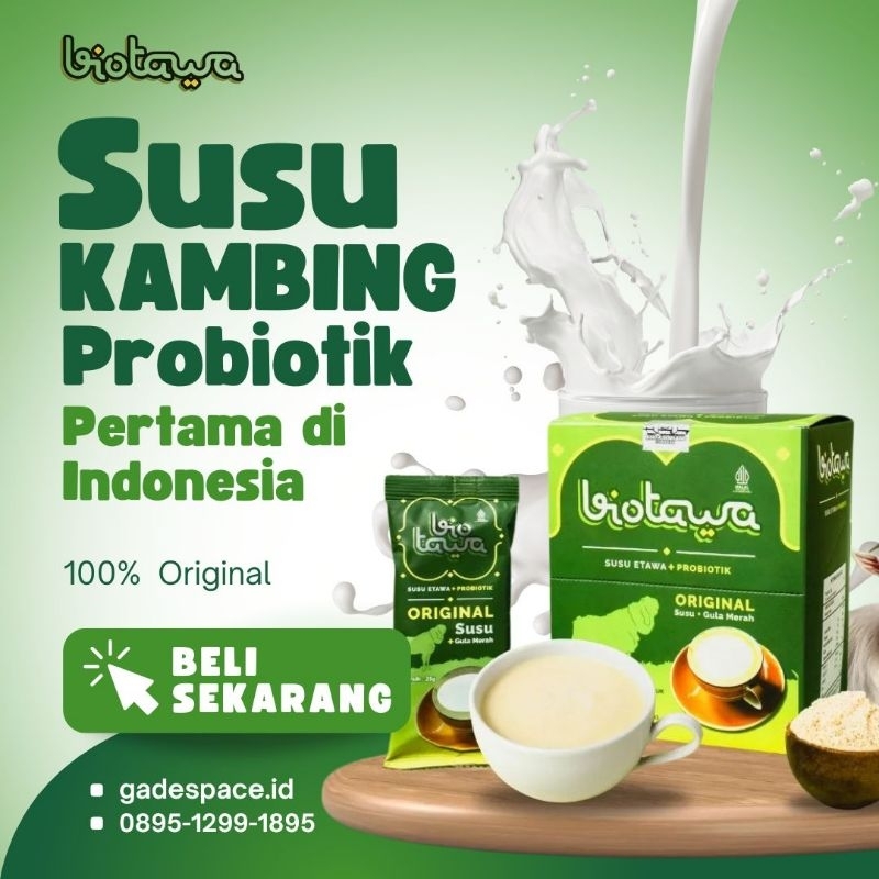 

BIOTAWA (isi 10pcs) - Susu Etawa Probiotik Pertama di Indonesia!