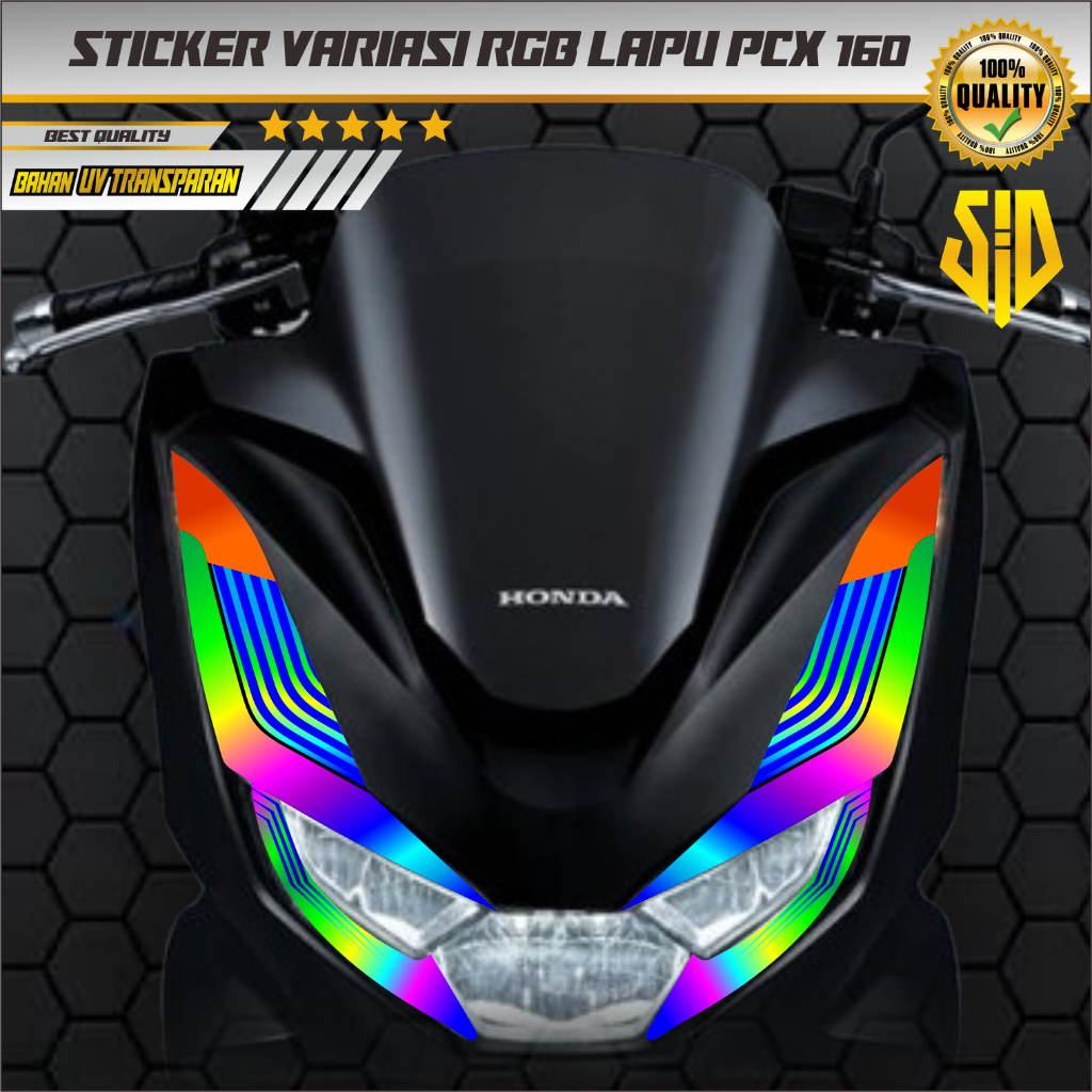 STICKER LAMPU PCX 160 WARNA PELANGI / STIKER LAMPU PCX WARNA RGB / STIKER VARIASI LAMPU PCX