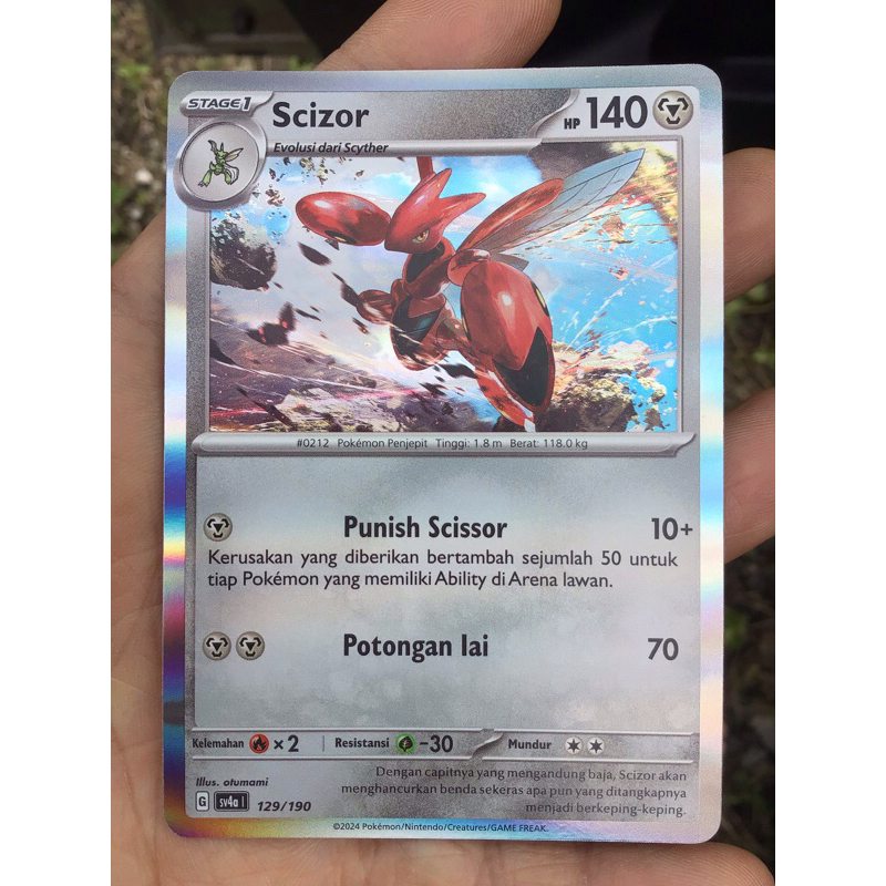 KARTU POKEMON LANGKA SCIZOR HOLO