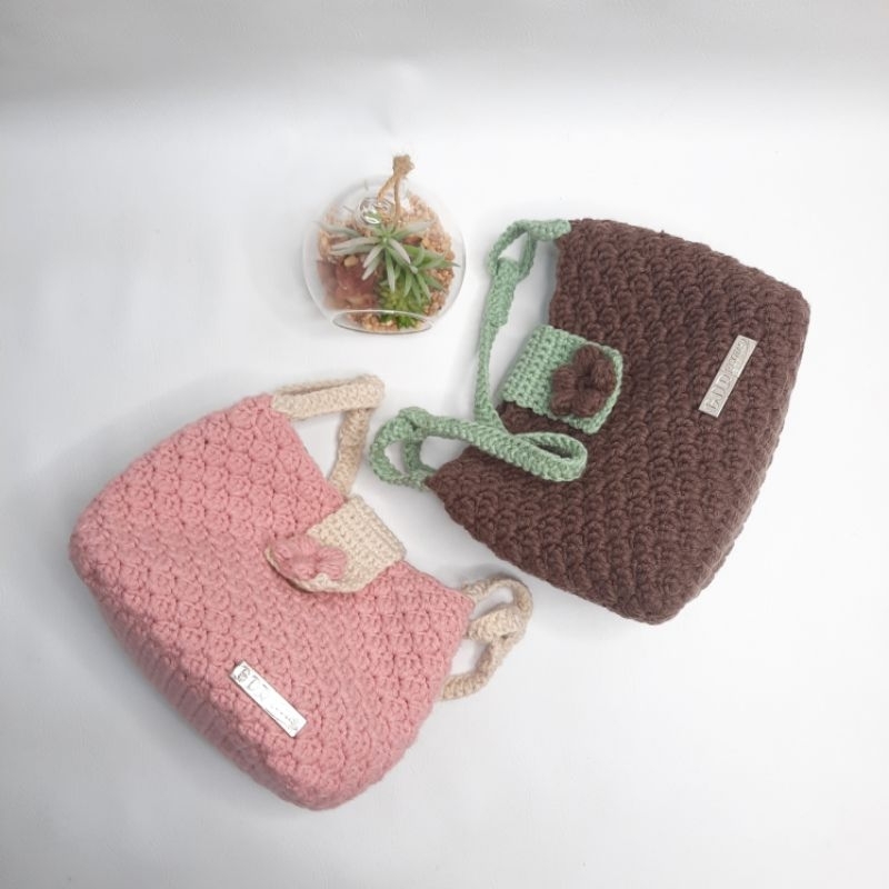 Tas imut, tas hobo, tas rajut medium, tas rajut korean style