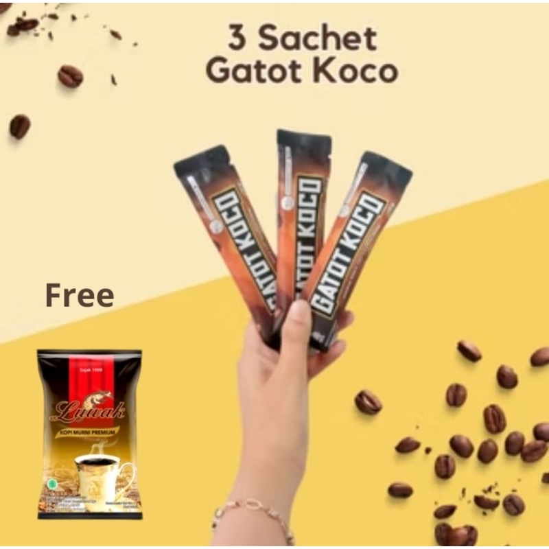 

KOPI GATOT KOCO ORIGINAL/ PROMO 3+3 FREE BONUS