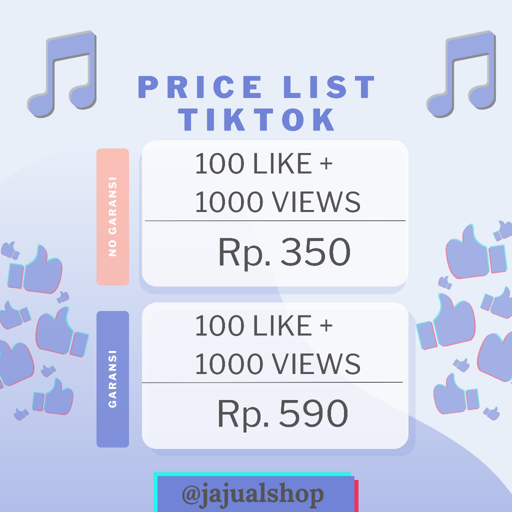 LIKE TIKTOK TERMURAH TERMASUK VIEWS AUTO FYP