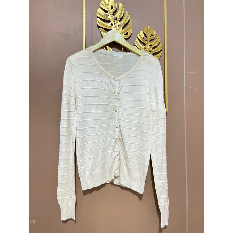 PRELOVED CARDIGAN CREAM (TRUDEA)