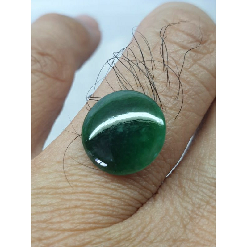 Natural Giok Jadeite Jade tipe A Imperial hijau kental ada memo SKYLab
