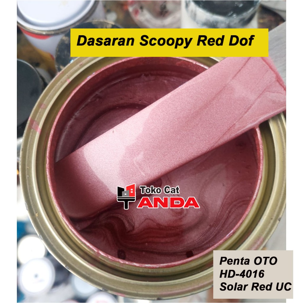 Cat PU Penta Oto HD-4016 Dasaran Merah Scoopy Dof  Dasaran Solar Red UC 0.9 liter