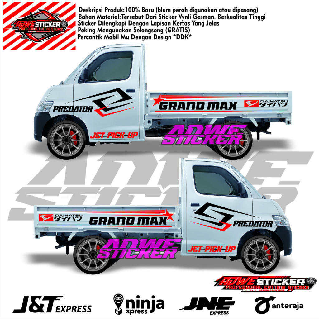 Stiker Cutting Mobil Pickup Grandmax Stiker Striping List Grandmax Stiker Variasi Bodi Samping Picku