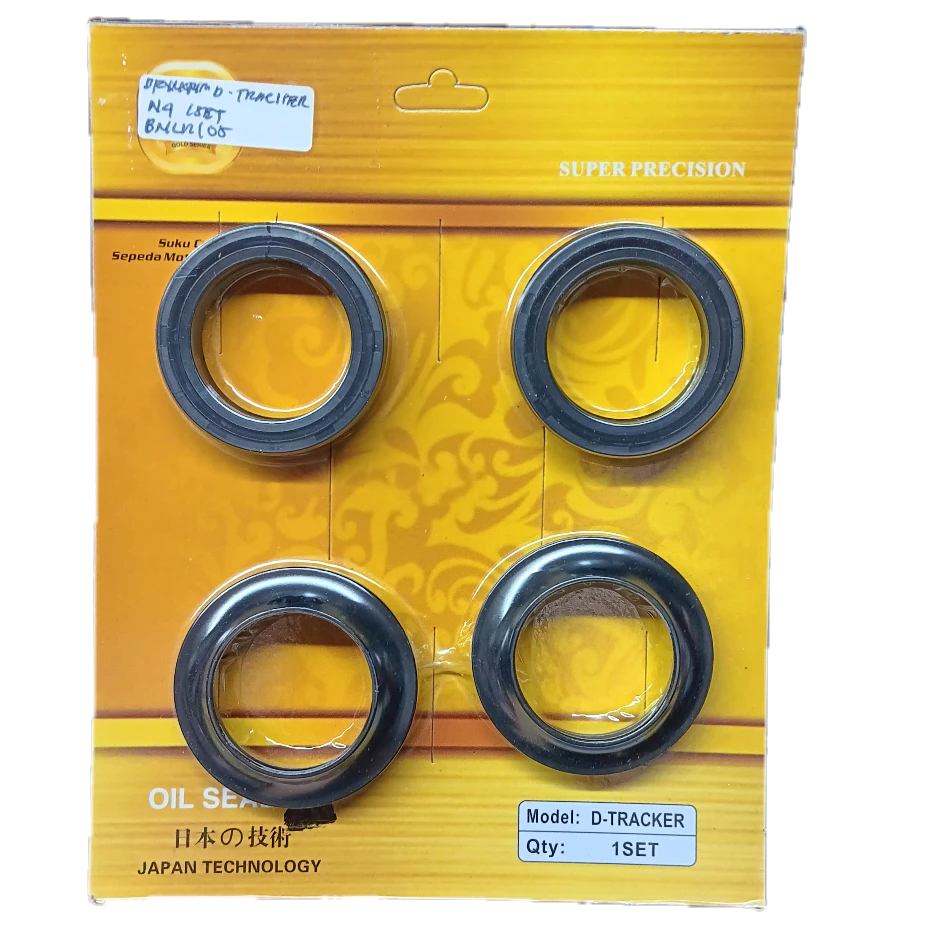 SEAL SIL / KARET SHOCK SOK SKOP SKOK DEPAN + TUTUP SET SEPASANG KIRI KANAN SET KOMPLIT DTRACKER / D 