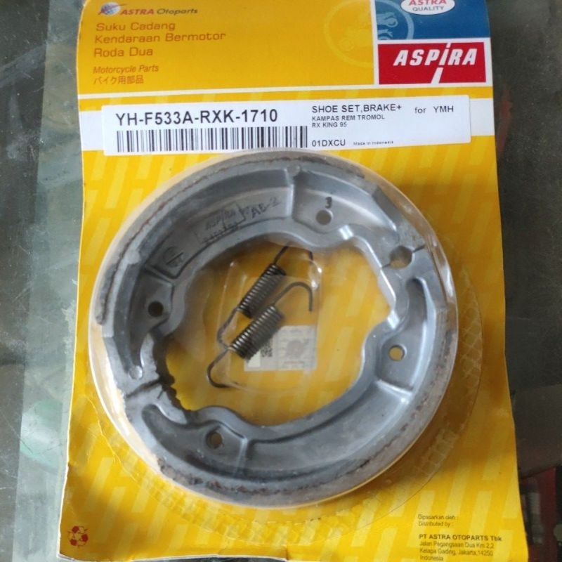 kampas kain rem tromol belakang + per yamaha RXKing vega zr jupiter z mio mio j mio m3 ori aspira