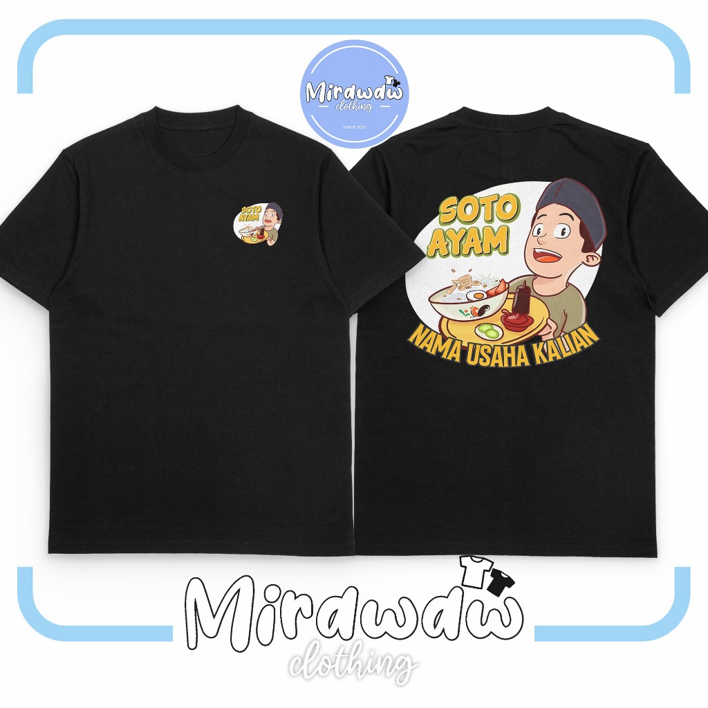 Kaos Makanan Soto Ayam Gratis Nama Usaha Kalian Baju Distro