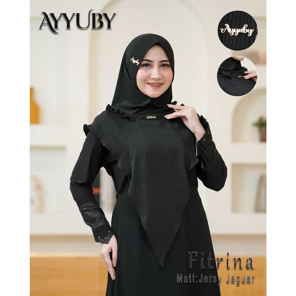 Hijab instan Fitrina original Ayyuby (Bahan jersey jaguar premium)