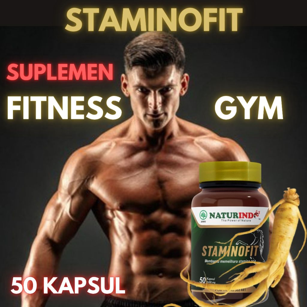 STAMINOFIT - SUPLEMEN  GYM PEMBESAR OTOT PENAMBAH HORMON TESTOSTERON SUPLEMEN GYM PENAMBAH MASSA OTO